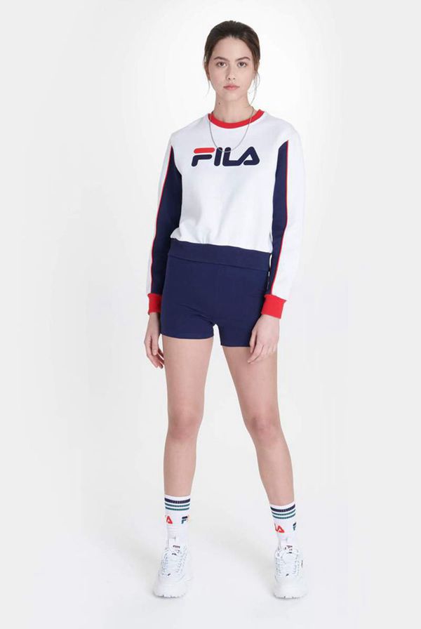 Fila Mikiny Damske Biele - Nuria Colour Block Vypredaj - Slovakia 10936-XMQO